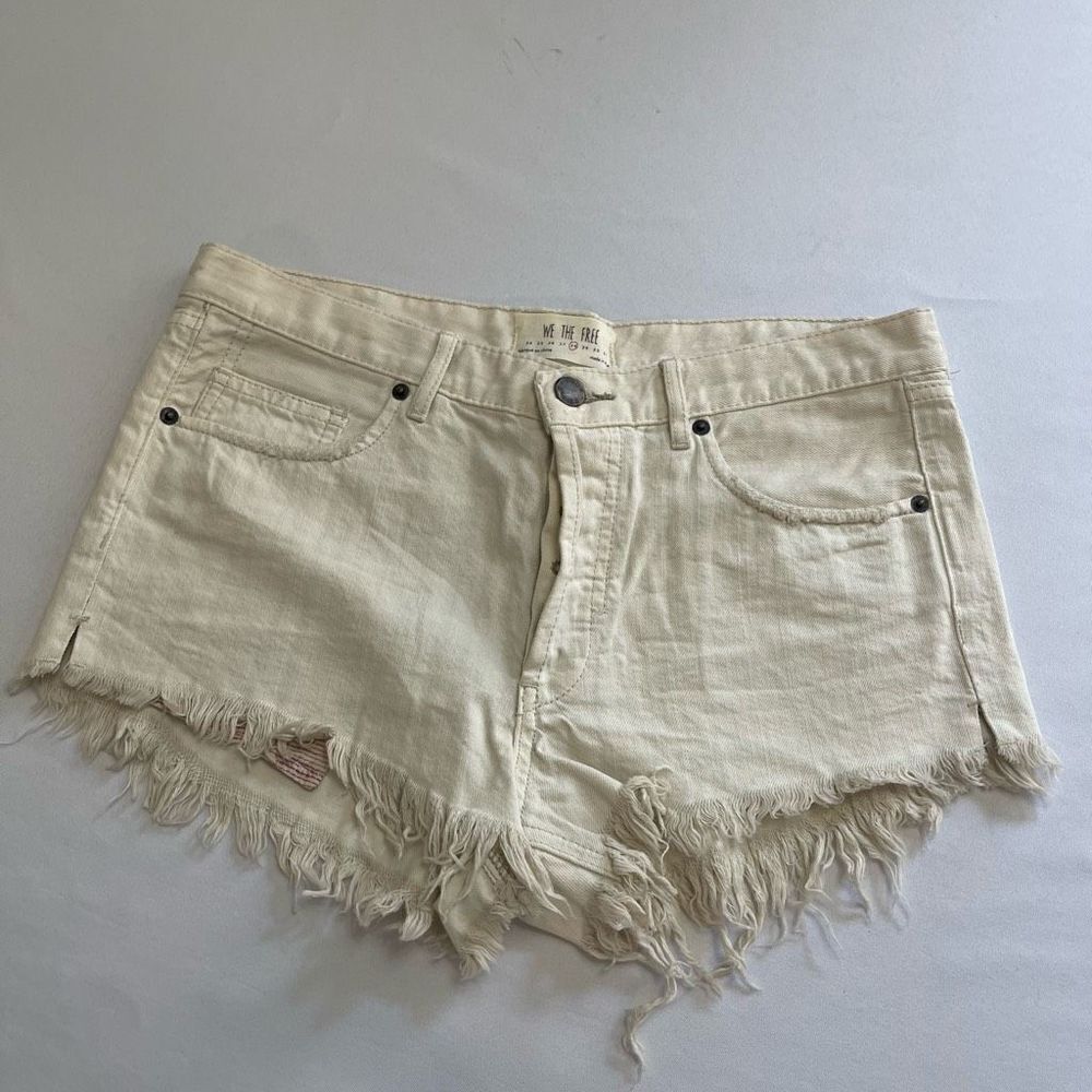 We The Free Destroyed Cut Off Denim Shorts Size 28